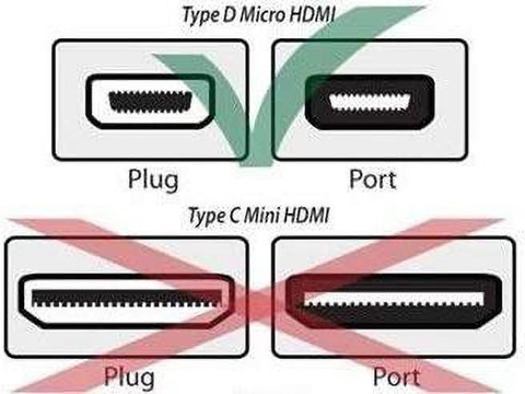Darahs TV-out Cable HDMI to Micro HDMI Cable for GoPro Hero Canon
