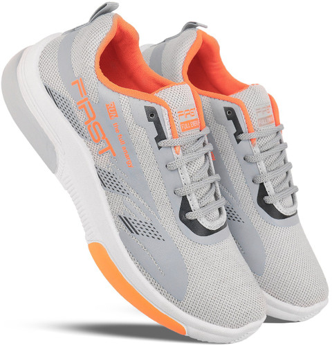 Saimon Saimon Training Gym Shoe Grey Orange 553 Training Gym Shoes For  Men