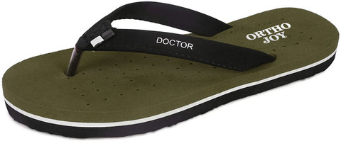 ORTHO JOY Women Doctor Ortho Slippers For Women Daily Use Dark Green 03  Flip Flops