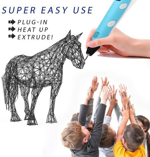 SellRider 3D Printing Pen with Display Starter Colors of PLA