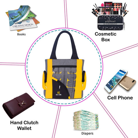 Re-On Women Blue, Yellow Shoulder Bag