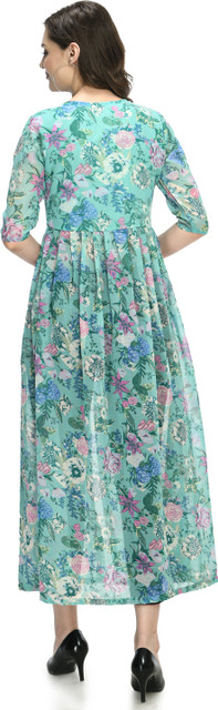 shiv's green dress Willa's green floral print wrap dress on Succession