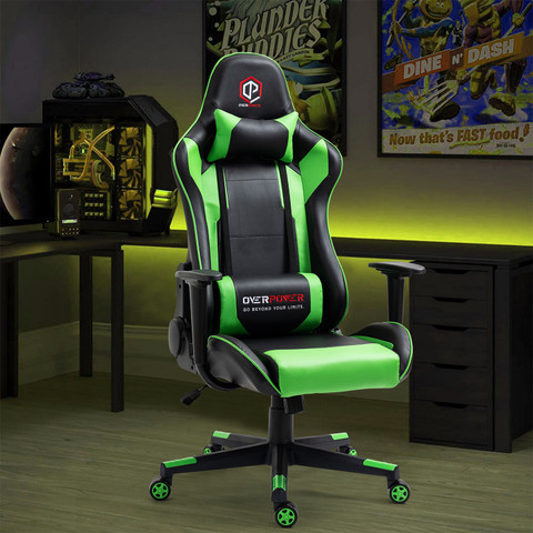 OVERPOWER Gaming Chair Ergonomic Seat Height Adjustment Recliner