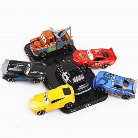 DIANOR 6pcs Deesney Pixar Cars Lighting McQueen Mater Diecast Cars