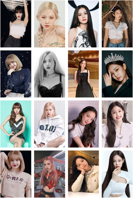 Pack of 16 Blackpink Photocards collection Design-3 | HD+ Quality