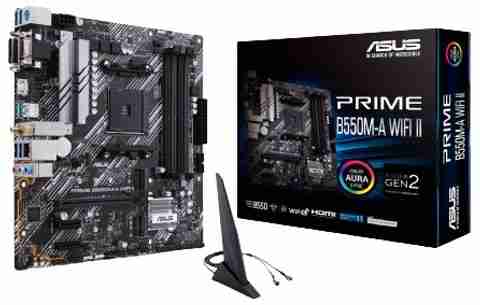 ASUS PRIME B550M-A WIFI II AM4Socket Micro-ATX AMD B550 Chipset