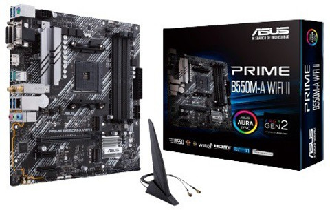 ASUS PRIME B550M-A WIFI II AM4Socket Micro-ATX AMD B550 Chipset DDR4  Motherboard for Desktop