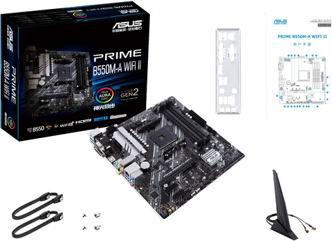 ASUS PRIME B550M-A WIFI II AM4Socket Micro-ATX AMD B550 Chipset