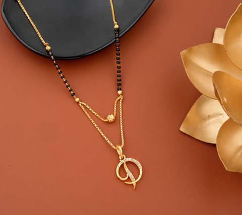 Bright STYLE D Letter Alphabet Name Gold Plated Pendant Locket For