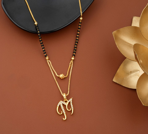 Mangalsutra Mohini Name Locket Custom Infinity Short Mangalsutra