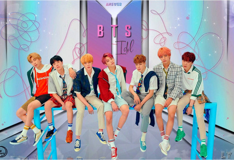 Poster BTS Music Idol Wall Poster (300 Gsm Matte Paper, 13 X 19