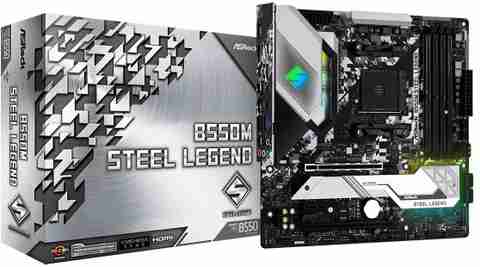 ASRock B550M Steel Legend AM4Socket Micro-ATX AMD B550 Chipset