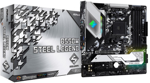 ASRock B550M Steel Legend AM4Socket Micro-ATX AMD B550 Chipset