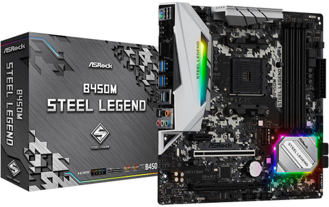 ASRock B450M Steel Legend AM4Socket Micro-ATX AMD B450 Chipset