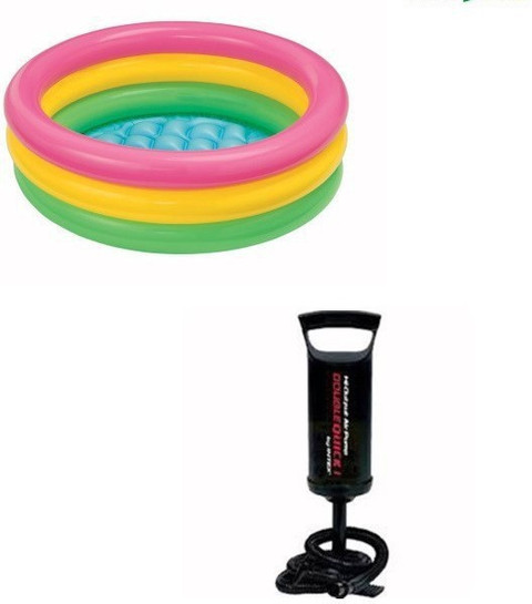 INTEX feet inflatable kids bath water tub with air pump Inflatable  Swimming Pool