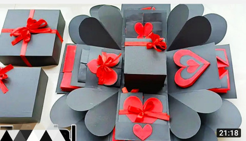 ASSURED Handmade Explosion Box for valentine's day, birthday or anniversary  Greeting Card