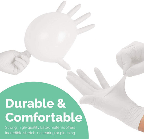 DM Eco Surgicals Latex Powdered Examination Disposable Hand Gloves