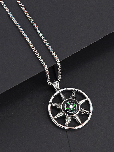 YELLOW CHIMES Chain Locket for Men and Boys Stainless Steel Pendant