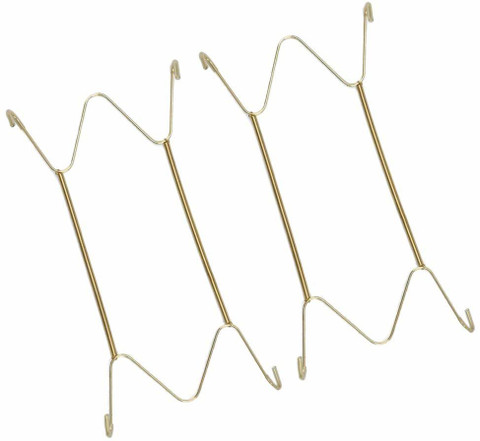Wandhalter Für Teller & Tafeln – Goldene Eisen-Halterung Mit Verstellbarem Draht, Unsichtbare Aufhängung | Dekorativer Display-Halter Für Teller, Bilder & Kunst