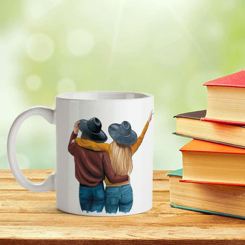 FirseBUY Cute Friendship Quotes Printed 11 Ounce Ceramic Ceramic