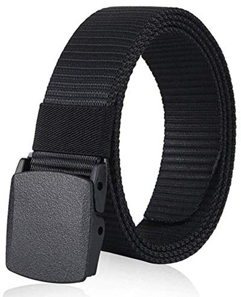 Nahsoril Men Casual Black Nylon Belt