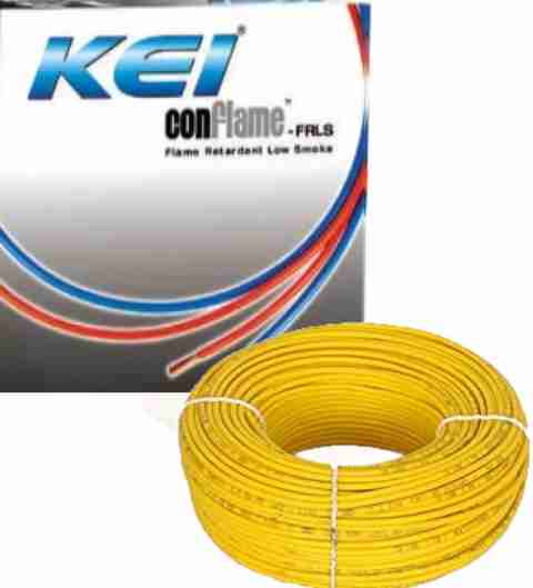 KEI CABLES FR-LS PVC 1 sq/mm Yellow 90 m Wire Price in India - Buy
