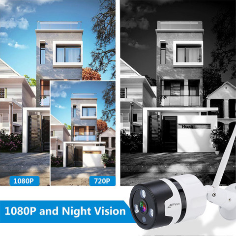 Okxmz 1080P Wireless WiFi Outdoor Security Bullet Camera