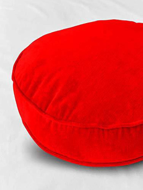 Softlfie Microfibre Floor Cushion Pack of Solid Round Cushion Pillow For  Tub, Car, Office, Chair, Balcony, Bedroom, 40 x 40 cm