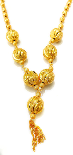 SMARNN 22K Gold Plated One Gram 26 inches Gold Matar Mala Chain