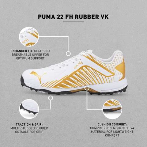 PUMA 22 FH Rubber VK Cricket Shoes For Men