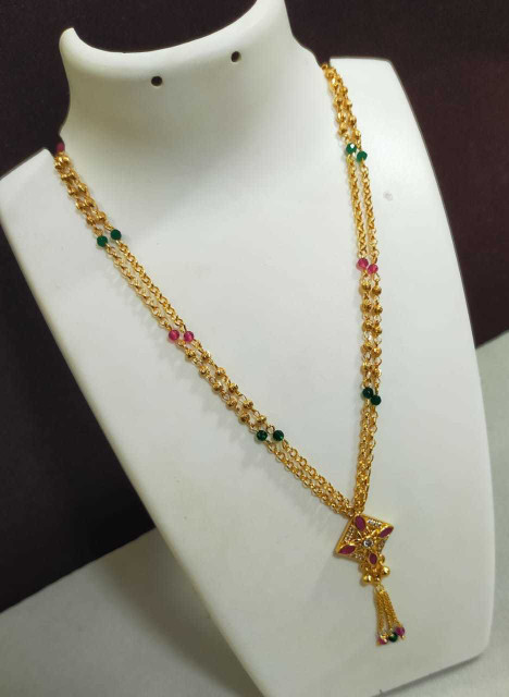 Lucents Ruby multi Dokiya Gram Gold Pleting Good Looking Fancy
