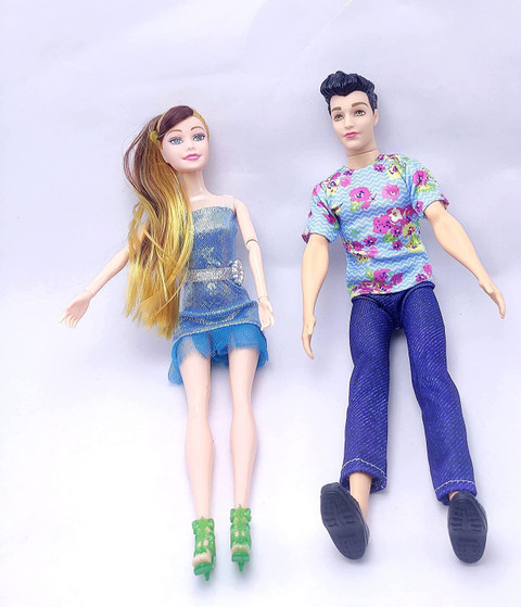 KAS BA Beautiful Boy and Girl Doll Set, Multi Colors Lovely Couple