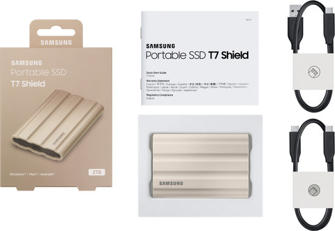 Samsung T7 Shield 1TB USB 3.2 Gen 2(10 Gbps),IP65 Rated,Speed upto