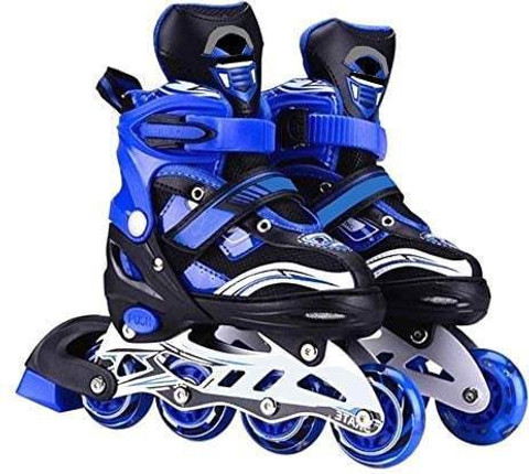 LAVNI High quality Unisex Indoor and Outdoor Adjustable Size Roller  Skating Shoes In-line Skates Size Free UK