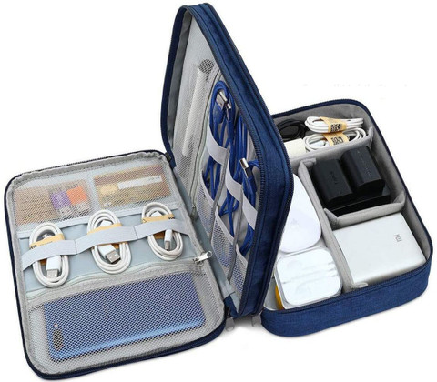 SEAGULL Layered Zippered Electronic Organizer, Travel Cable