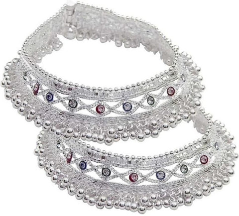 fashion jewlery Heavy Bridal Payal/Anklet Silver Anklet Price in