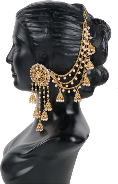 Gold Plated Devsena Earrings In Bahubali Devsena Bahubali Golden