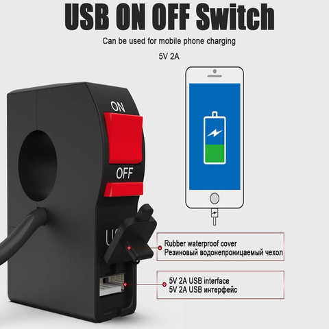 RawatZ Switch ON/Off Button Signal Light Switch with USB Charger