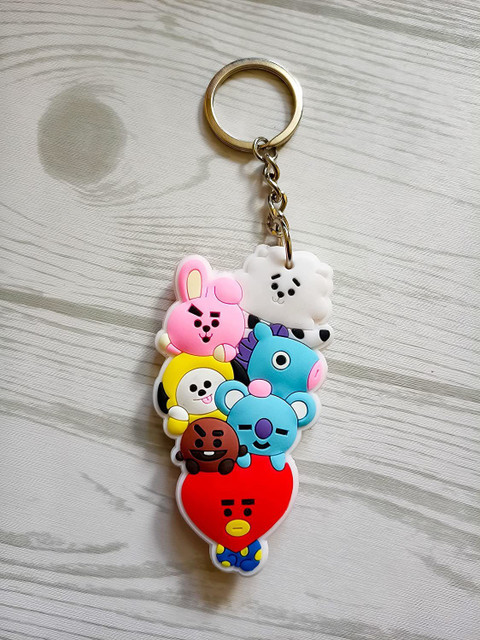 Antique street BTS Keychain BT 21 All in One 7 Character Key ring