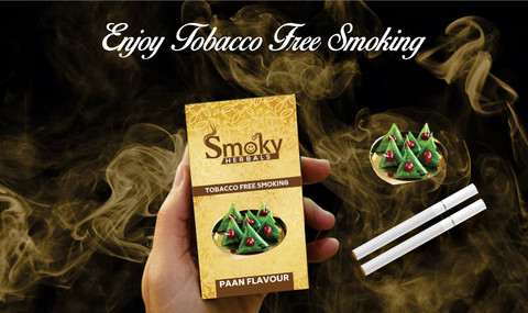 cigarette flipkart Smoky Herbals Paan Flavour 100% Tobacco & Nicotine Free Cigarette ( Pack of  2 ) Smoking Cessations Price in India