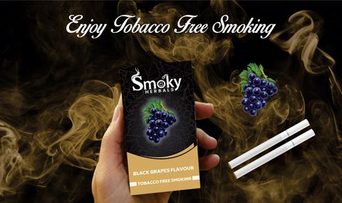 grape flavour cigarette Smoky Herbals Black Grapes Flavour 100% Tobacco & Nicotine Free Cigarette -  (50 Sticks) Smoking Cessations Price in India - Buy Smoky Herbals Black Grapes  Flavour 100% Tobacco & Nicotine Free Cigarette