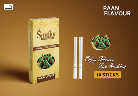 cigarette define Smoky Herbals Paan Flavour 100% Tobacco & Nicotine Free Cigarette ( Pack of  2 ) Smoking Cessations Price in India
