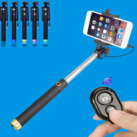 POZUB Cable Selfie Stick 2in1 Wired Bluetooth Selfie Stick
