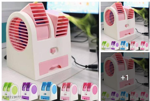 IMMUTABLE Portable Dual Bladeless Mini Cooler Desktop Water Air