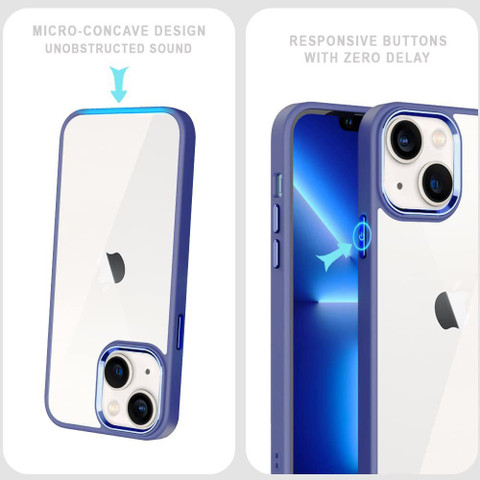 ONCRAVES Back Cover for Apple iPhone 13 (Dark Purple, Transparent