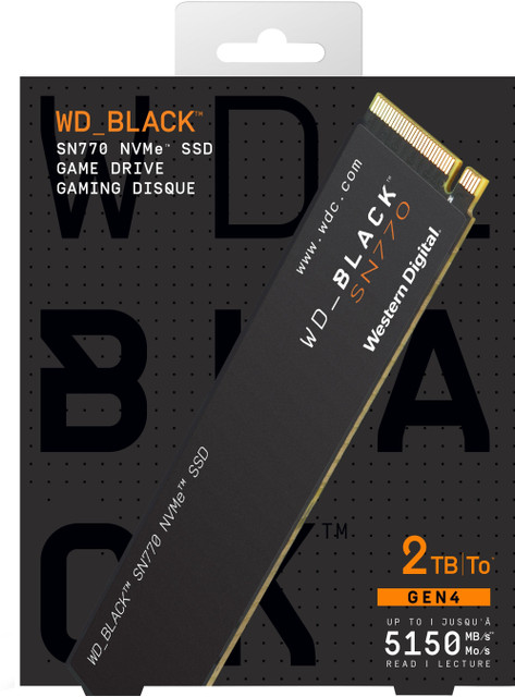 WESTERN DIGITAL WD Black SN770 2 TB Desktop, Laptop Black PCIe