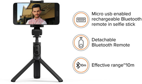 Mi Tripod with Extendable Aluminium Monopod and Micro USB