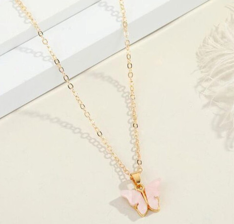 Vembley New Fancy and Trendy Korean Style Pink Pendant Necklace