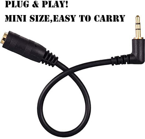 VANDESAIL Audio Adapter, 90° Right Angle Stereo Headphone Adapters 3.5mm Male To