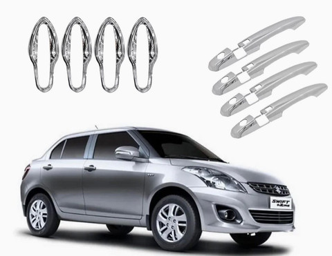 Autxin Exterior Chrome Accessories Combo Kit for Swift Dzire (2012